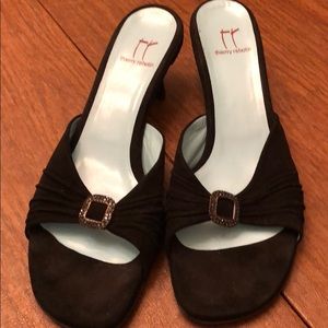 Thierry Rabotin Black Suede  Slides Sz 41 (10)